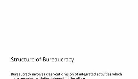 Bureaucratic Structure and Personality Bureaucracy