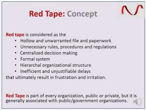 bureaucratic red tape meaning