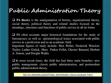 bureaucratic theory of public administration