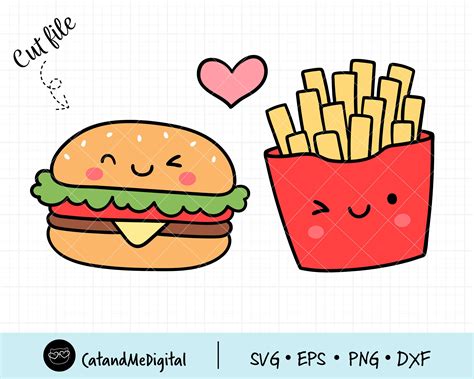 burger and fries svg