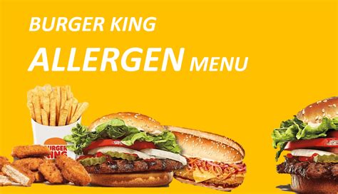 burger king allergen menu