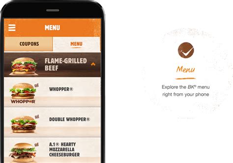 burger king app menu