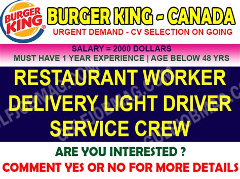 burger king canada jobs