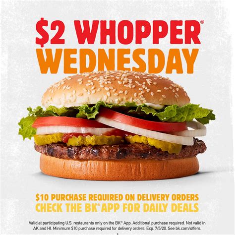burger king canada whopper wednesday