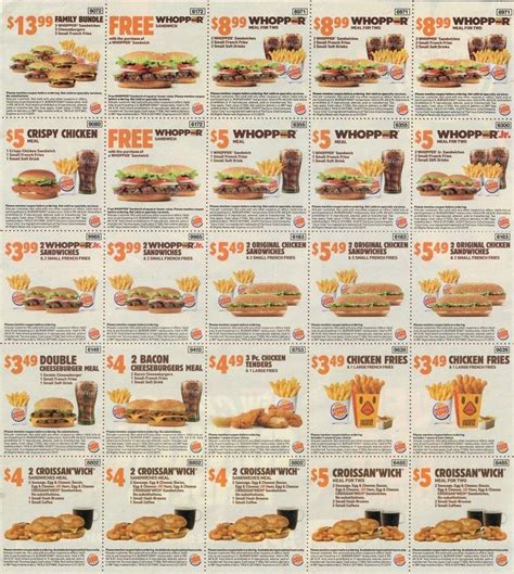 burger king coupon codes 2023 printable