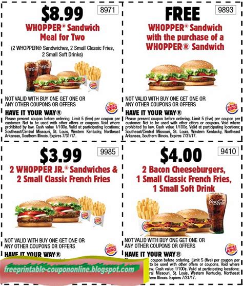 burger king coupons 2023 printable free