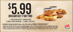 burger king croissant coupon