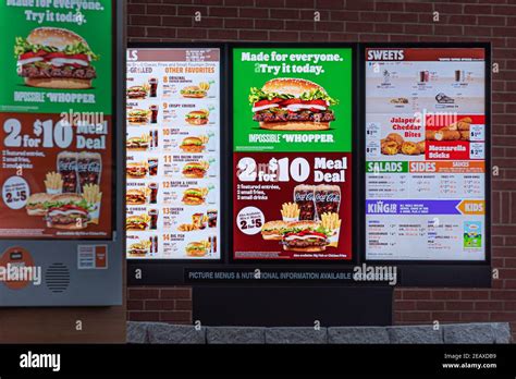 burger king drive thru menu 2023