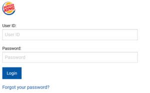 burger king employee login