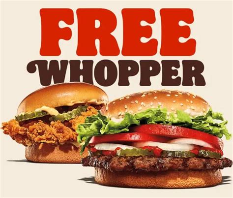 burger king free whopper offer
