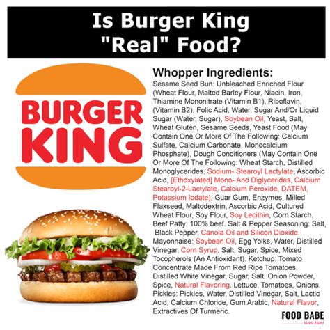 burger king list of whoppers