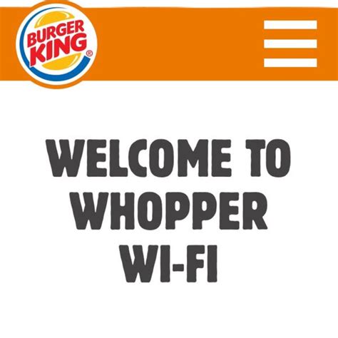 burger king login wifi