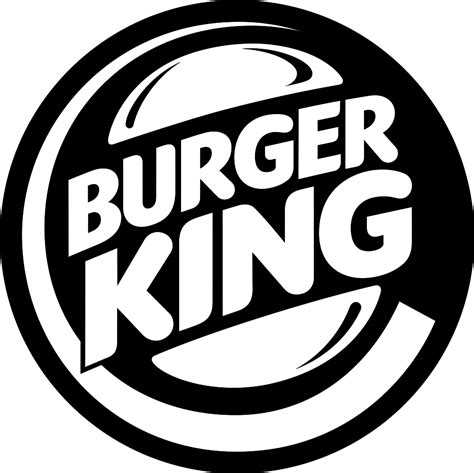 burger king logo black and white