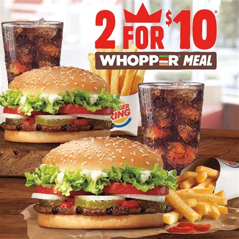 burger king meal deal prices