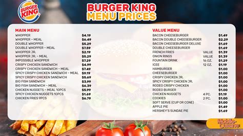 Burger King Menu Prices