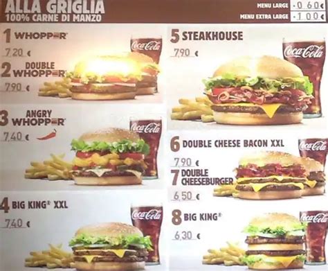 burger king menu rome ny