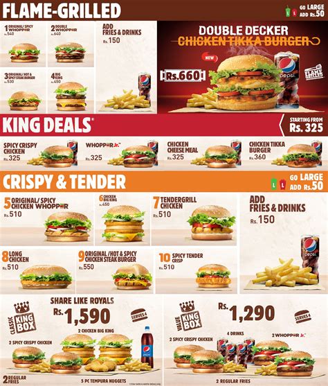 burger king menu sg
