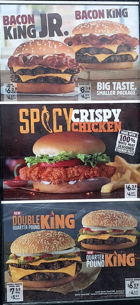 burger king menu specials and prices update