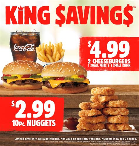 burger king s menu and specials near me