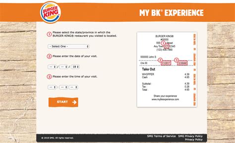 burger king survey code