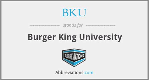 burger king university bku
