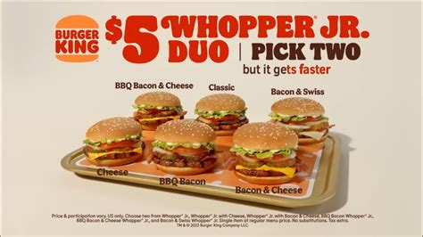 burger king whopper jr duo