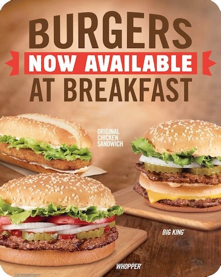 burgers for breakfast burger king