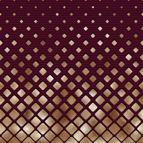 Gold ornament on a burgundy background card Vector Image