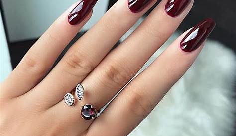 50 Burgundy Nail Color With Designs For The Coming Valentine's