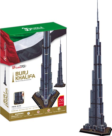 Architecture Burj Khalifa Tower Mini Micro Diamond Building Nano Block