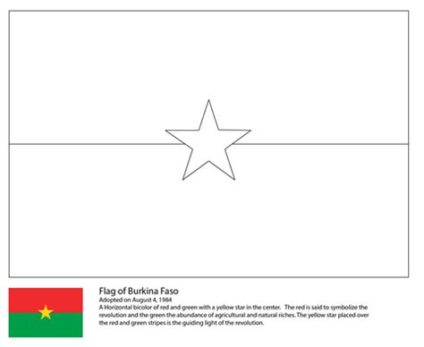 burkina faso flag coloring page