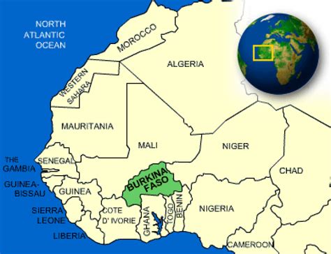 burkina faso map world