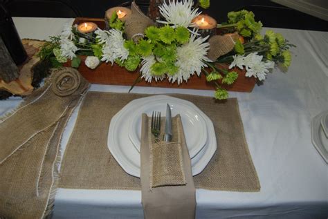 Burlap Table Setting Ideas