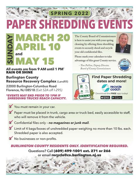 burlington county nj shredding event 2023
