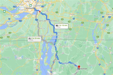 burlington vermont to montreal by car