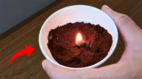 burning coffee grounds