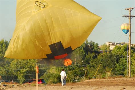 burning hot air balloon incident