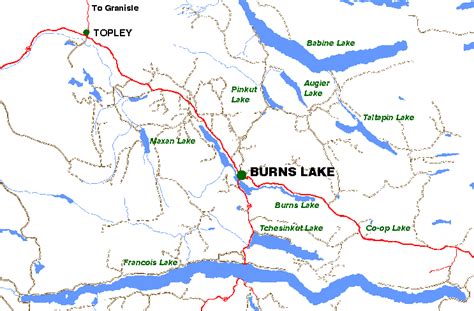 Burns Lake Area Map