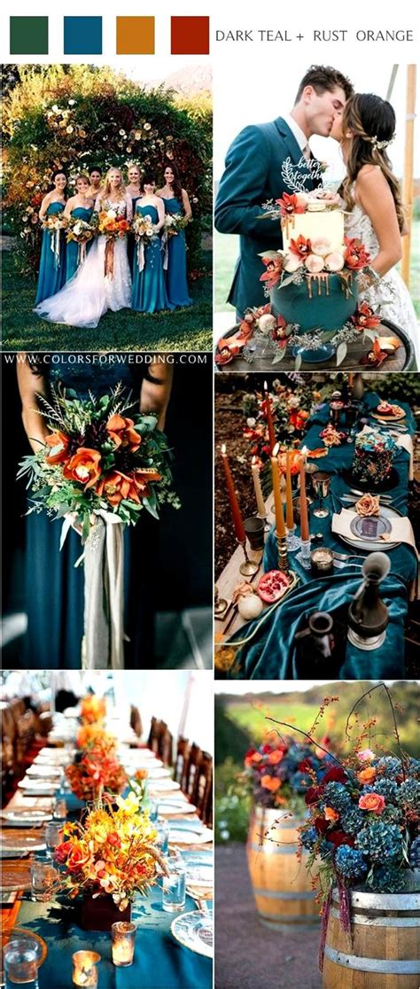 Burnt Orange & Dark Teal Wedding Inspiration Burgh Brides