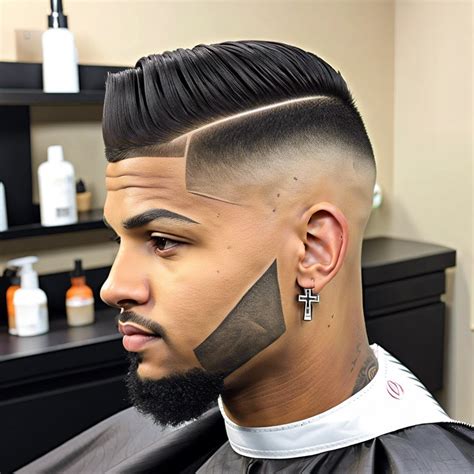 burst fade with cross