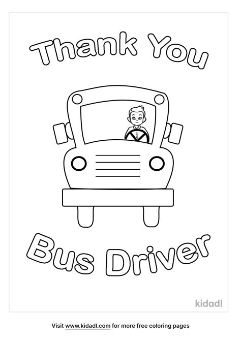 Bus Driver Appreciation Coloring Pages