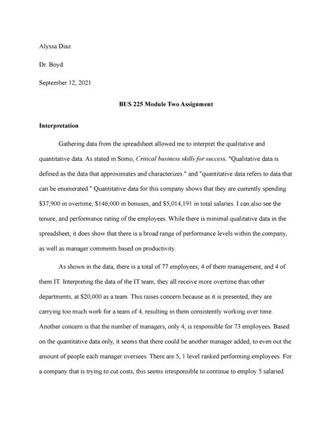 bus 225 module 2 assignment