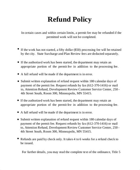 bus booking refund policy