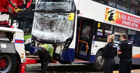 bus crash manchester city centre