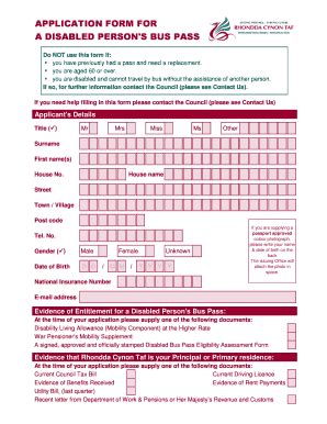 bus pass request form template