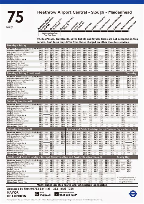bus schedule heathrow