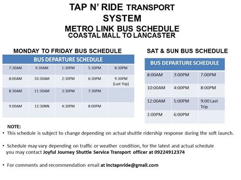 Bus Schedule Lancaster Ca