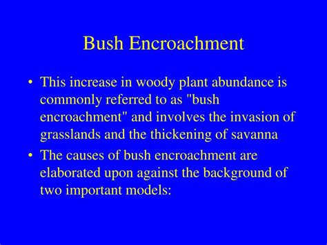 Bush Encroachment Easy Definition