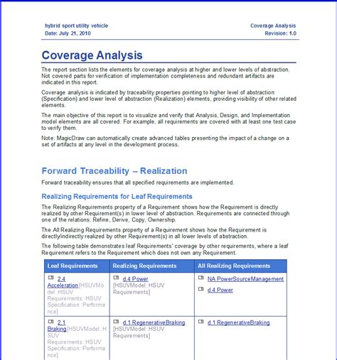 business assessment report template