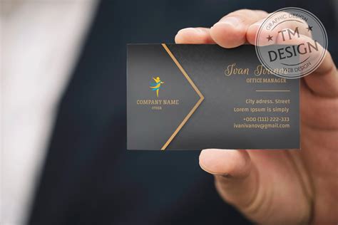 Business Card General Manager Name Tag UI Creative